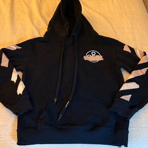 Off-White Black Hoodie with White Accents